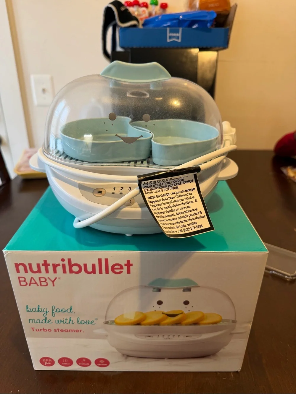 Nutribullet Baby Turbo Steamer - White with Mint Trays